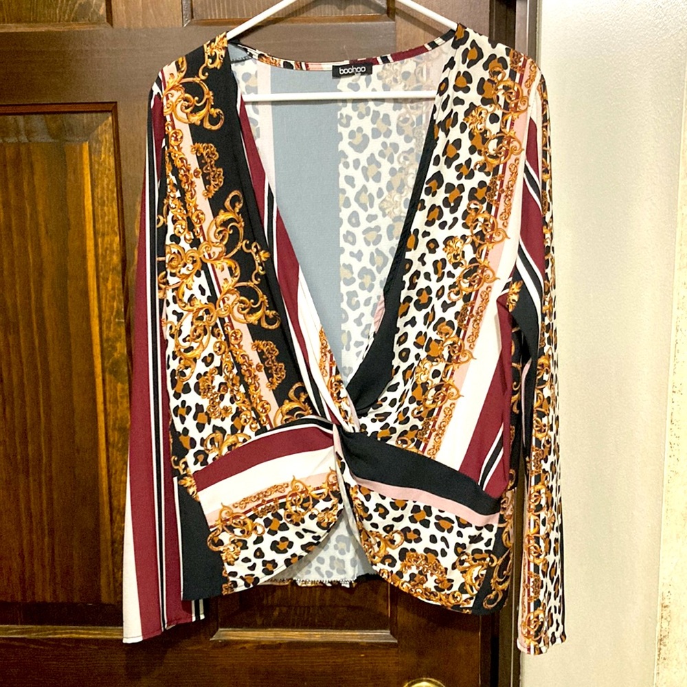 Women’s long sleeve multicolored blouse